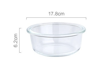HKM-5544765 Glass UFO Pet Bowl with Oak Frame - Two Sizes: 480ML & 800ML