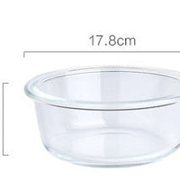 HKM-5544765 Glass UFO Pet Bowl with Oak Frame - Two Sizes: 480ML & 800ML