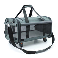 HKM-5545021 Foldable Universal Travel Cat Carrier with Padded Base and Multi-functional Pockets