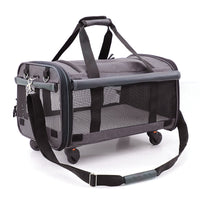 HKM-5545021 Foldable Universal Travel Cat Carrier with Padded Base and Multi-functional Pockets
