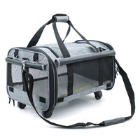 HKM-5545021 Foldable Universal Travel Cat Carrier with Padded Base and Multi-functional Pockets