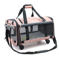HKM-5545021 Foldable Universal Travel Cat Carrier with Padded Base and Multi-functional Pockets