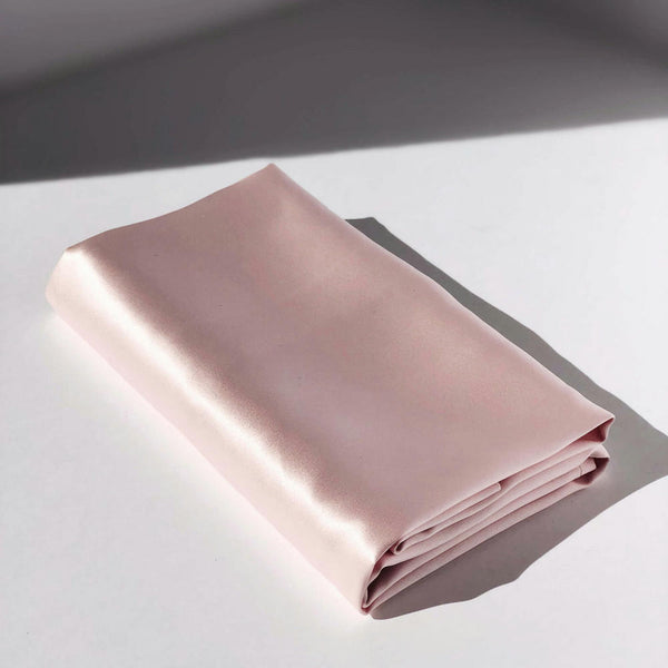 HKM-554515 Double-Sided Mulberry Silk Pillowcase - 22 M Zipper, 51x76cm, Modern Pink Design