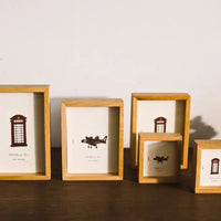 HKM-554579 Modern Solid Wood Photo Frames and Playful Shadow Box Wall Art