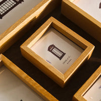 HKM-554579 Modern Solid Wood Photo Frames and Playful Shadow Box Wall Art