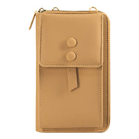 HKM-554579 Women's Solid Color Crossbody Shoulder Bag - Multi-Purpose Canvas Pannier with Zipper Compartments