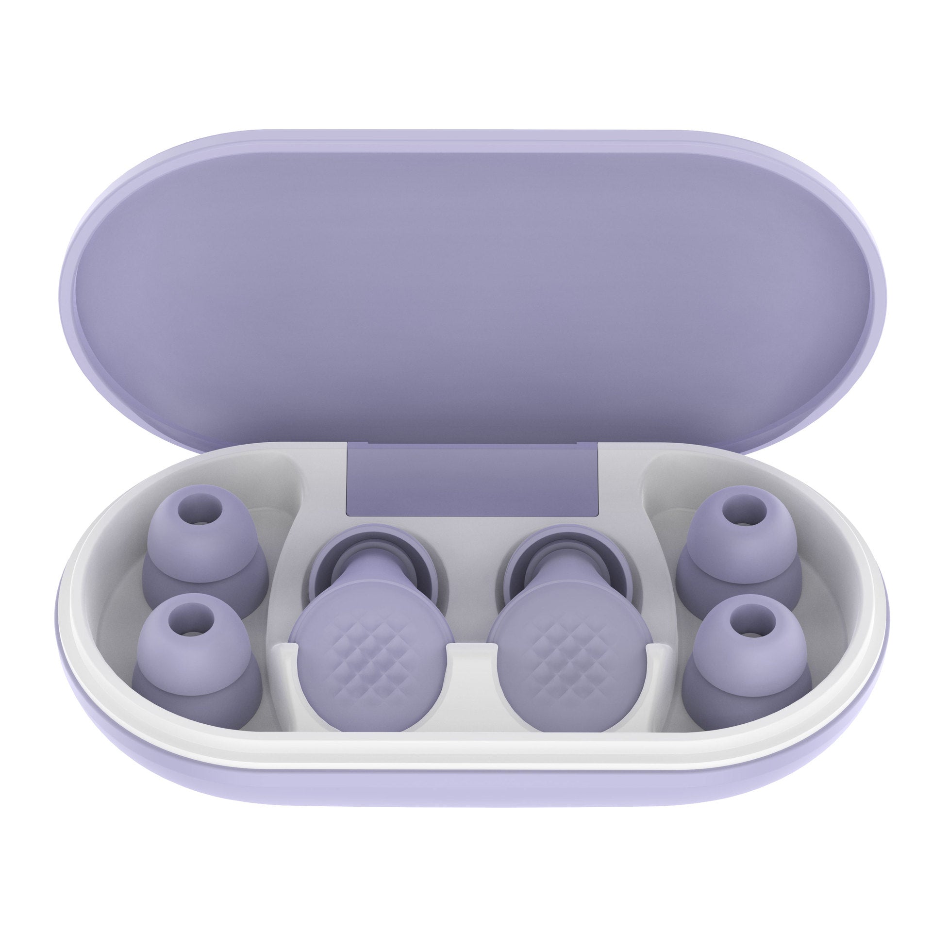 HKM-554771 Comfortable Silicone Earplugs for Sleep - Noise Reduction in Milky White, Black, Lavender, and Pink