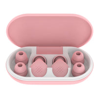 HKM-554771 Comfortable Silicone Earplugs for Sleep - Noise Reduction in Milky White, Black, Lavender, and Pink