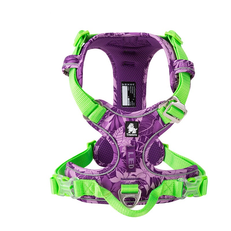 HKM-5547837 Camouflage Dog Chest Strap with Reflective Material and Hand-Holding Rope