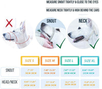 HKM-5548221 Nylon Dog Muzzle for Controlling Barking and Biting - Available in Red, Blue, Orange, Sizes S-XL