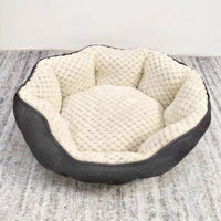 HKM-5548605 Cozy High Rest Nest Cat Bed with Backrest for Small and Medium Pets - Dark Gray, 50x50x20CM