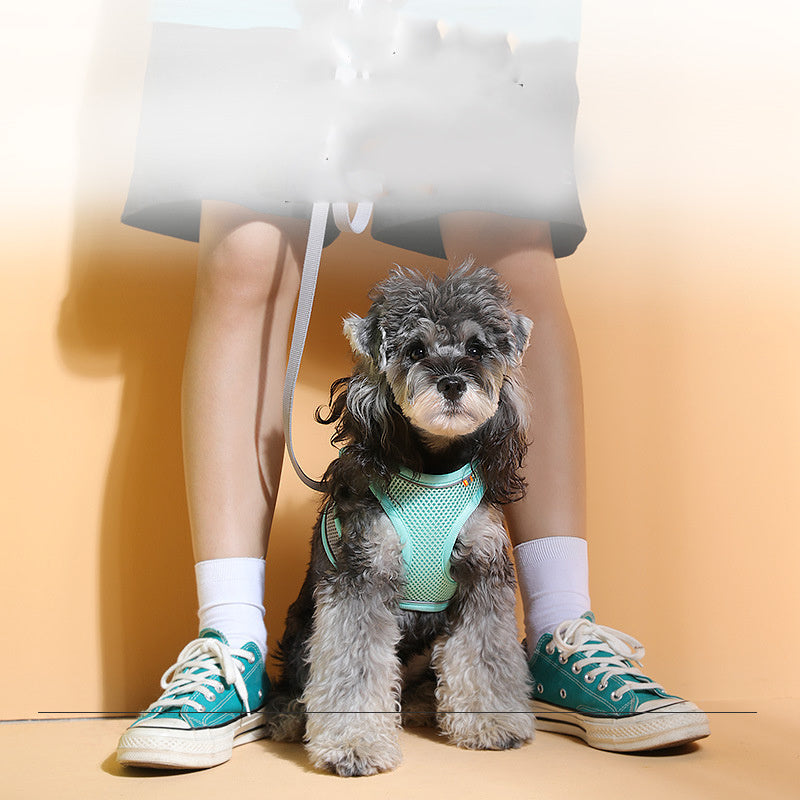 HKM-554899 Breathable Mesh Reflective Pet Vest with Traction Rope in Multiple Colors