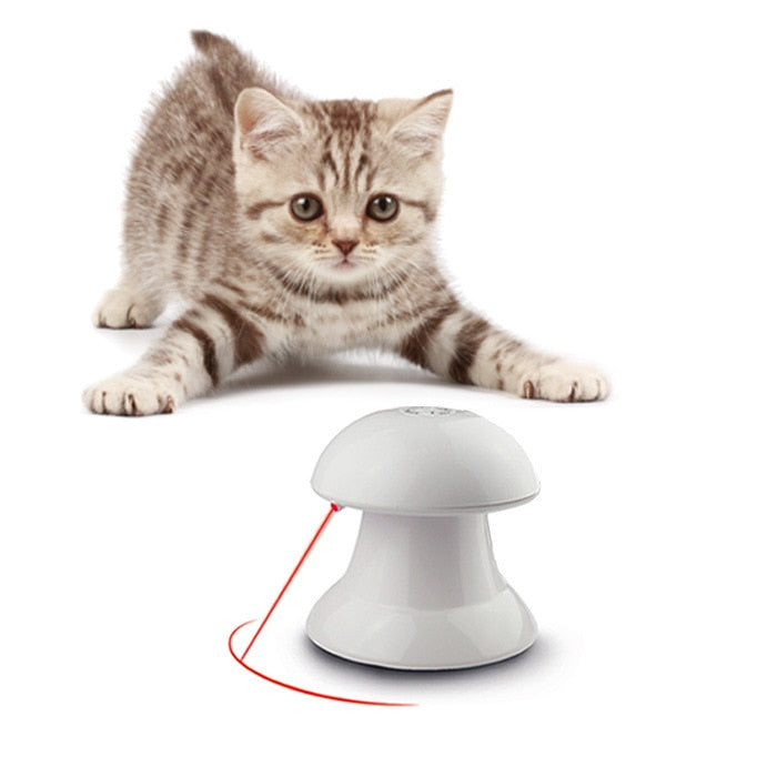 HKM-5549373 LED Laser Cat Turntable with USB Rechargeable Single and Dual Head Lasers
