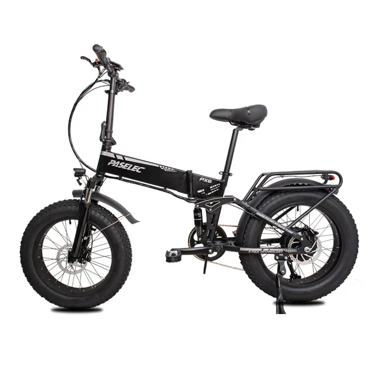 HKM-555027 PASELEC PX6 Retro Vintage Electric Off-Road Bicycle with 20" Fat Tires and 9-Speed Gears
