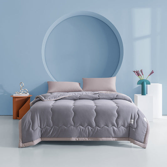 HKM-555027 Solid Color Cooling Duvet - Washable Cotton Quilt for Air Conditioning in Various Sizes