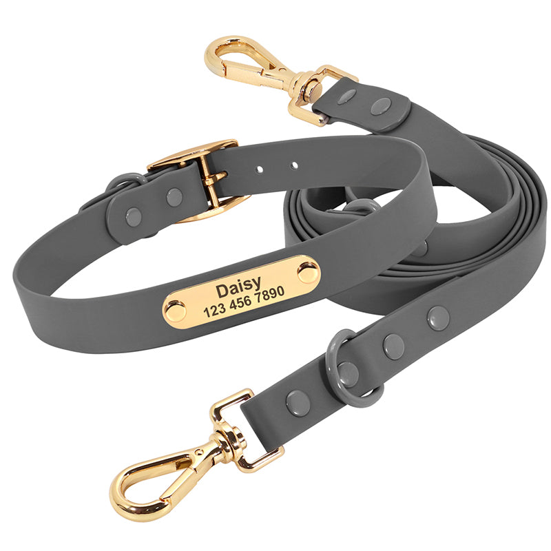 HKM-5550397 Medium Dog Leash and Collar Set - Multiple Colors Available