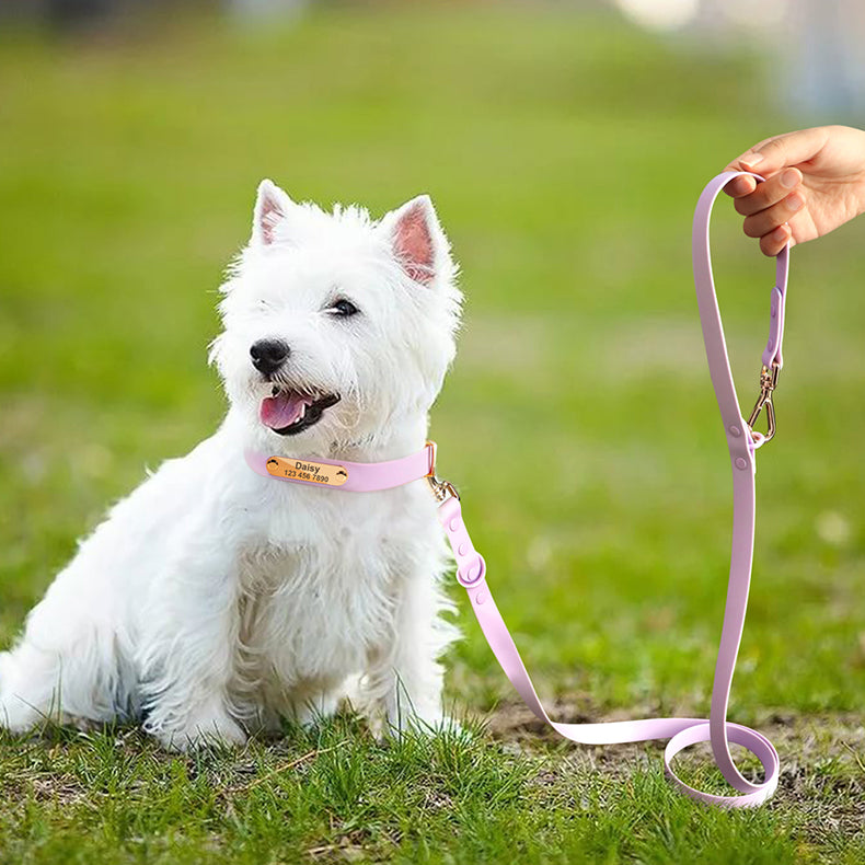 HKM-5550397 Medium Dog Leash and Collar Set - Multiple Colors Available