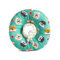 HKM-5550525 Adjustable Soft Pet Recovery Collar for Dogs and Cats - Donut Shape Elizabethan Protective Cone for Wound Healing