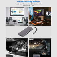 HKM-555091 11-in-1 Type-C Docking Station with HDMI and Network Card All-in-One Converter