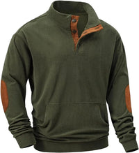 HKM-555091 Customized Men's XL Corduroy Pullover Sweater Warm Casual Winter Jacket With Stand-Up Collar Zipper Design Solid Color Print
