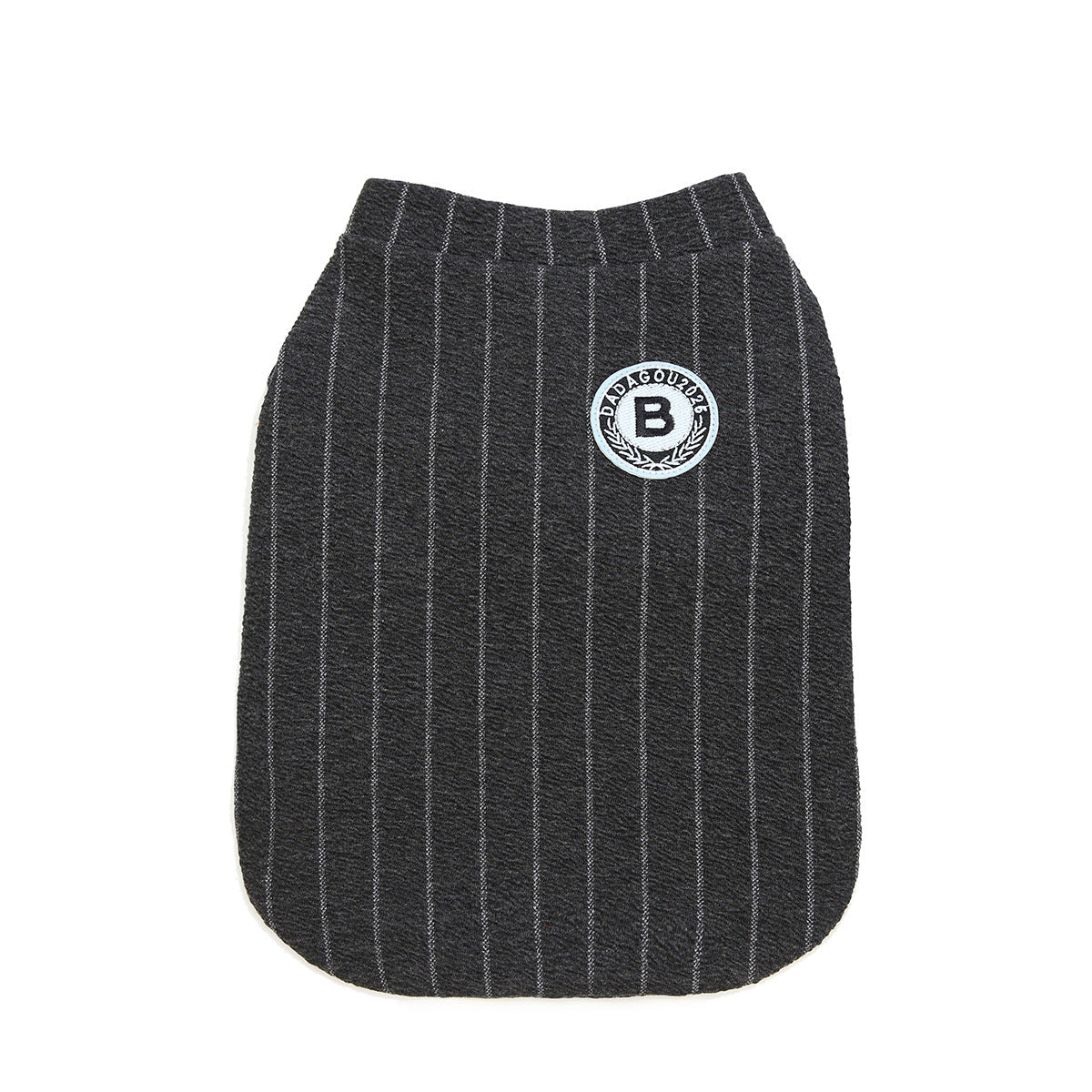 HKM-5552701 Warm Cotton Bulldog Baseball Sweatshirt for Small Dogs - Burgundy & Dark Grey