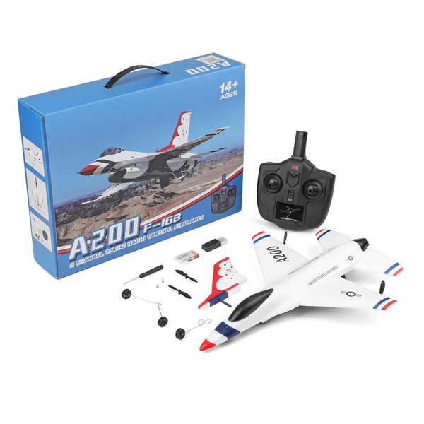 HKM-555347 2.4G Remote Control A-200 F-168 EPP Foam Airplane Glider with USB Charging, 4 Channels, Auto Return