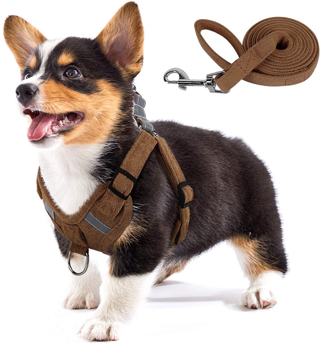 HKM-5553597 Reflective Comfort Dog Harness with Adjustable Strap and Safety Flashing Modes