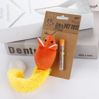 HKM-5553981 Interactive Plush Cat Mouse Toy with Mint Refill - Multiple Colors Available