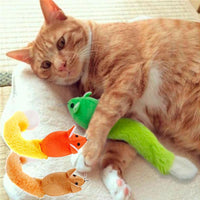 HKM-5553981 Interactive Plush Cat Mouse Toy with Mint Refill - Multiple Colors Available