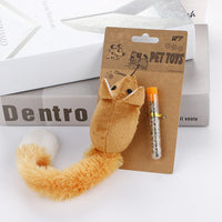 HKM-5553981 Interactive Plush Cat Mouse Toy with Mint Refill - Multiple Colors Available