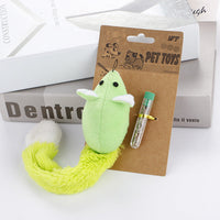 HKM-5553981 Interactive Plush Cat Mouse Toy with Mint Refill - Multiple Colors Available