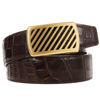 HKM-555411 Luxury Men's Business Belt with Steel Buckle, Model LY36-61462-8