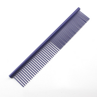 HKM-5555901 Stainless Steel Medium Pet Comb with Electroplated Color Options and Piano Lacquer Finishes