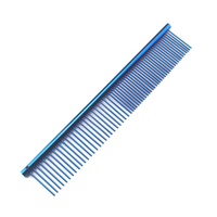HKM-5555901 Stainless Steel Medium Pet Comb with Electroplated Color Options and Piano Lacquer Finishes