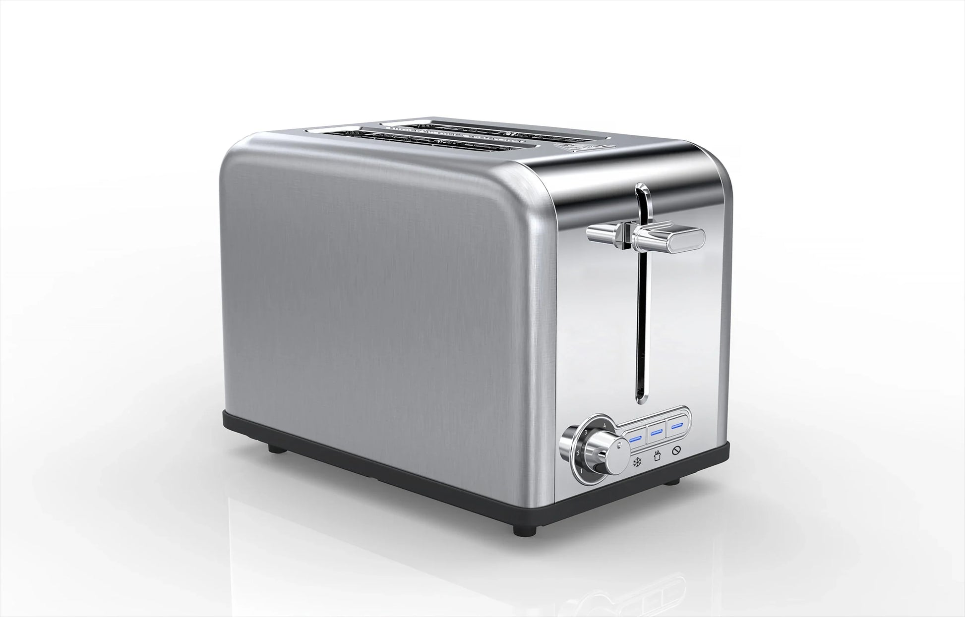 HKM-555603 Classic 2-Slice Toaster with 38mm Side Slots for Kitchen and Household Use
