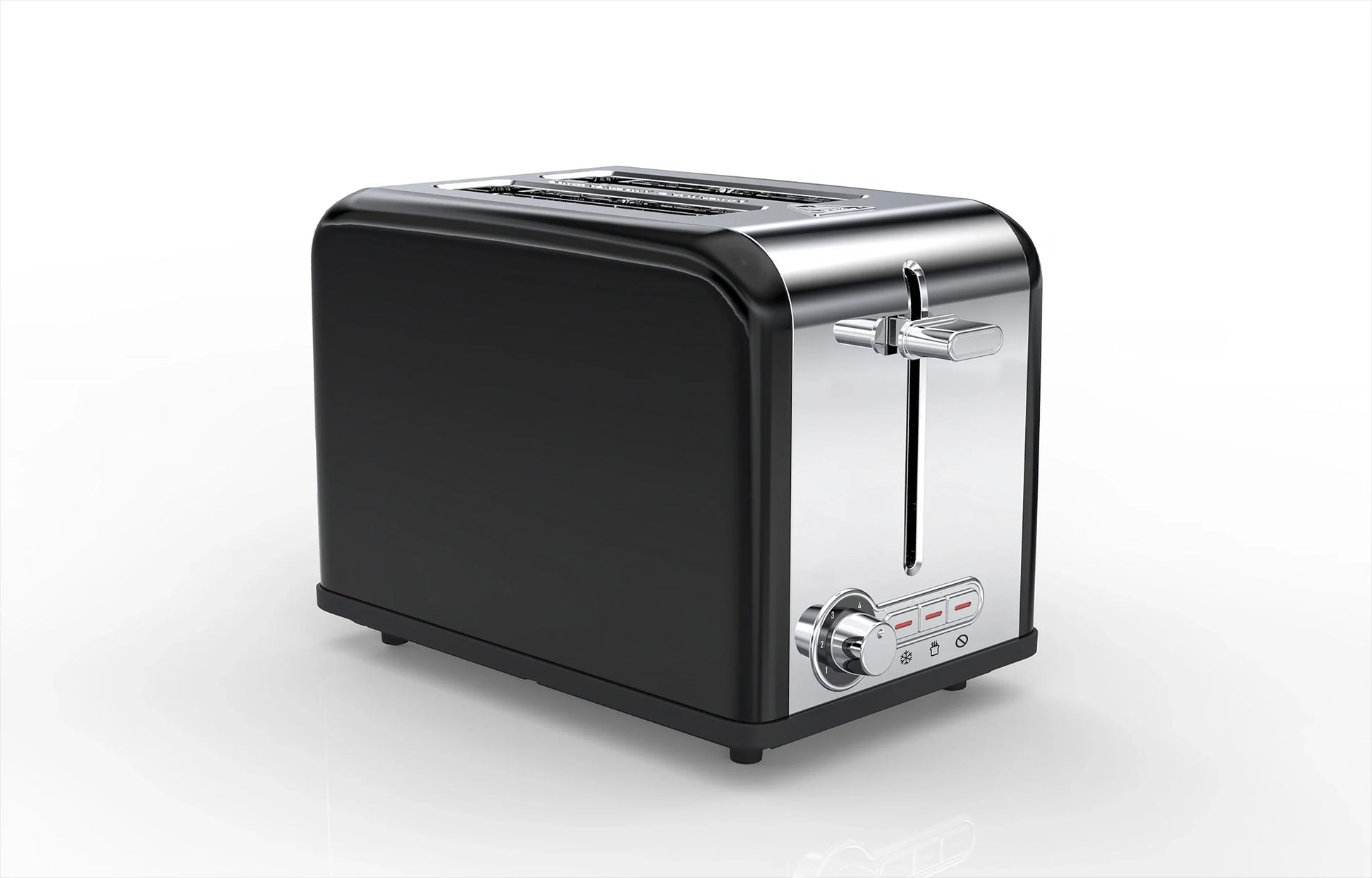 HKM-555603 Classic 2-Slice Toaster with 38mm Side Slots for Kitchen and Household Use