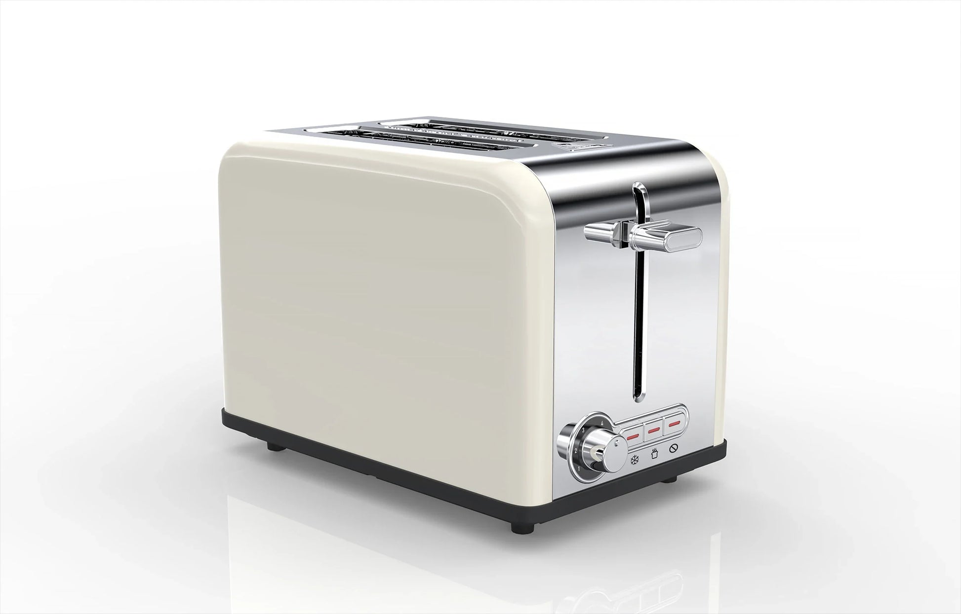HKM-555603 Classic 2-Slice Toaster with 38mm Side Slots for Kitchen and Household Use