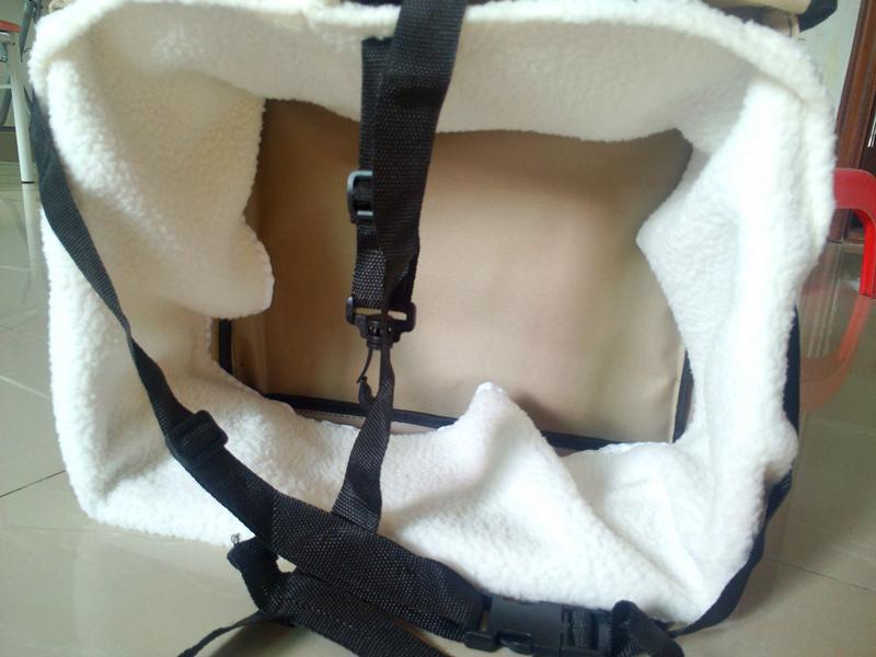 HKM-5556541 Waterproof Double Padded Pet Car Bag - Green Canvas Travel Carrier