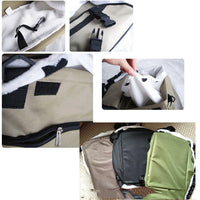 HKM-5556541 Waterproof Double Padded Pet Car Bag - Green Canvas Travel Carrier