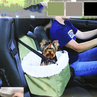 HKM-5556541 Waterproof Double Padded Pet Car Bag - Green Canvas Travel Carrier