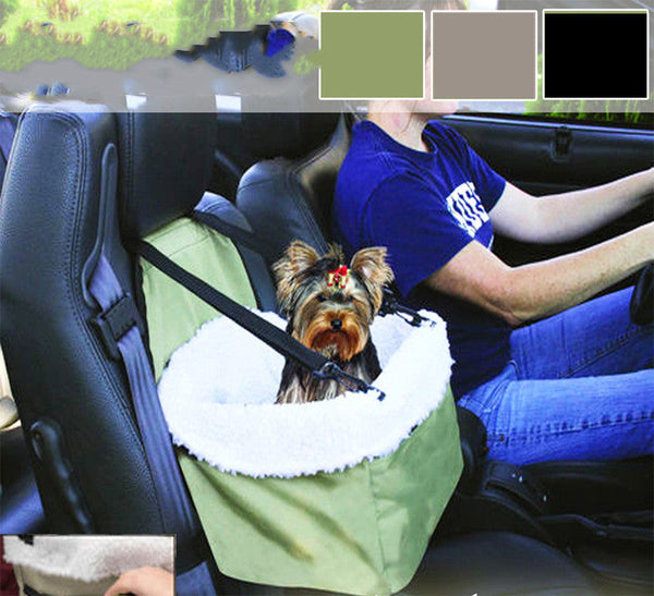HKM-5556541 Waterproof Double Padded Pet Car Bag - Green Canvas Travel Carrier
