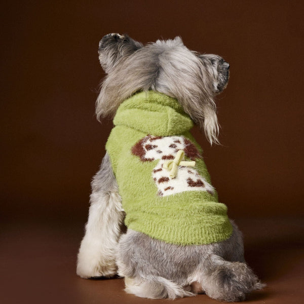 HKM-5558845 Cute Cartoon Spotted Dog Hooded Sleeveless Sweater Vest for Pets - Yellow, Green, Purple, Various Sizes