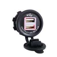 HKM-555923 Waterproof Dual USB Charging Light Pole for Cars and Motorcycles – Red, Blue, Green Options
