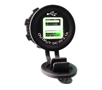 HKM-555923 Waterproof Dual USB Charging Light Pole for Cars and Motorcycles – Red, Blue, Green Options