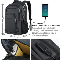 HKM-555923 Waterproof Large Capacity Men's Laptop Backpack for Travel and Business