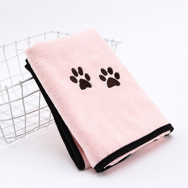 HKM-5559741 Microfiber Pet Towel in Solid Colors for Dogs - Light Blue, Pink, Gray, Deep Blue, Dark Green, Brown