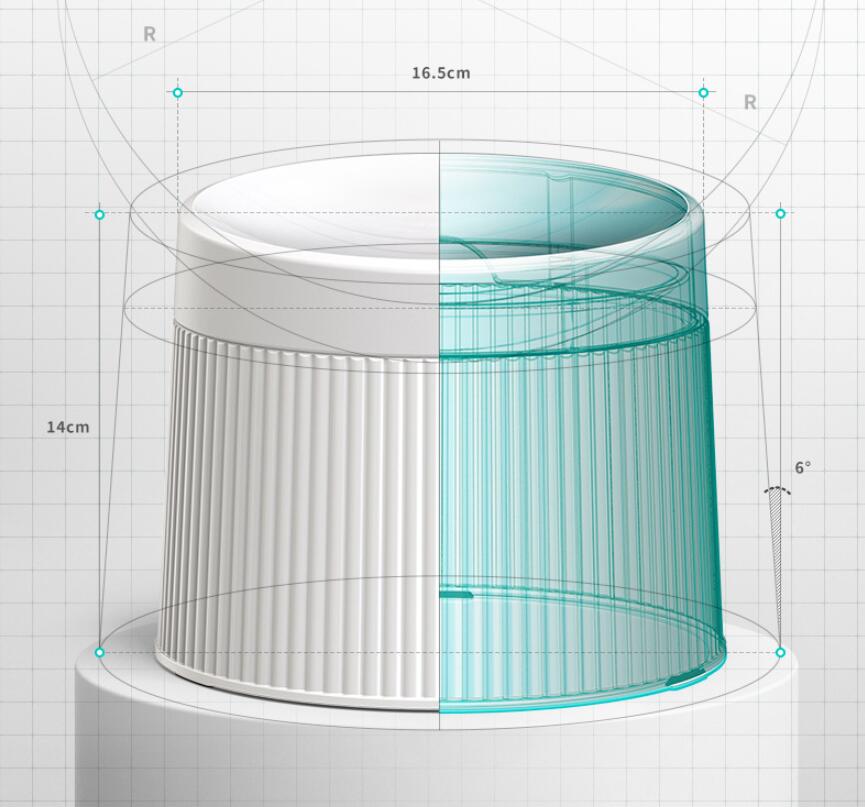 HKM-5560253 Large Capacity High Leg Cat Bowl with Neck Protection and Anti-Tumble Design