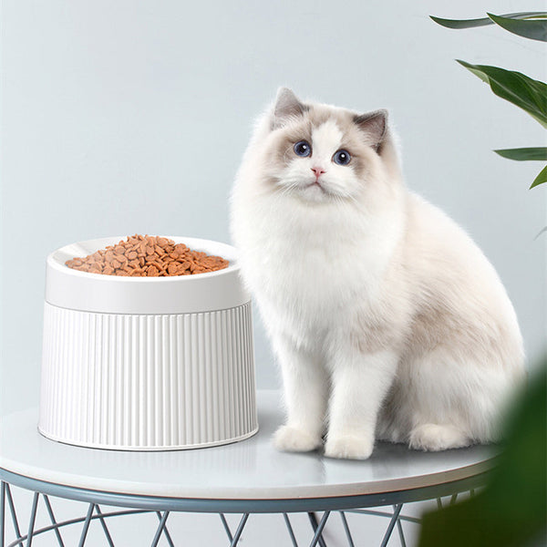 HKM-5560253 Large Capacity High Leg Cat Bowl with Neck Protection and Anti-Tumble Design
