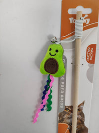 HKM-5560893 Cat Teaser Wand with Fruit-Themed Attachments