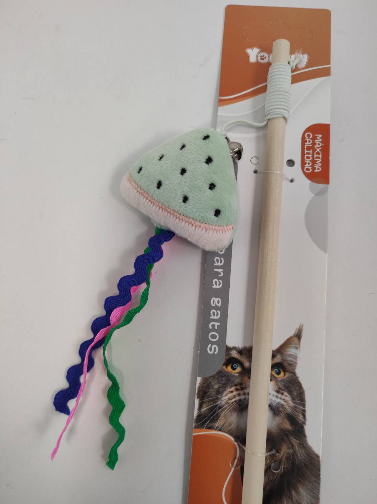 HKM-5560893 Cat Teaser Wand with Fruit-Themed Attachments